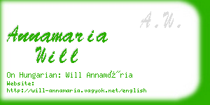 annamaria will business card